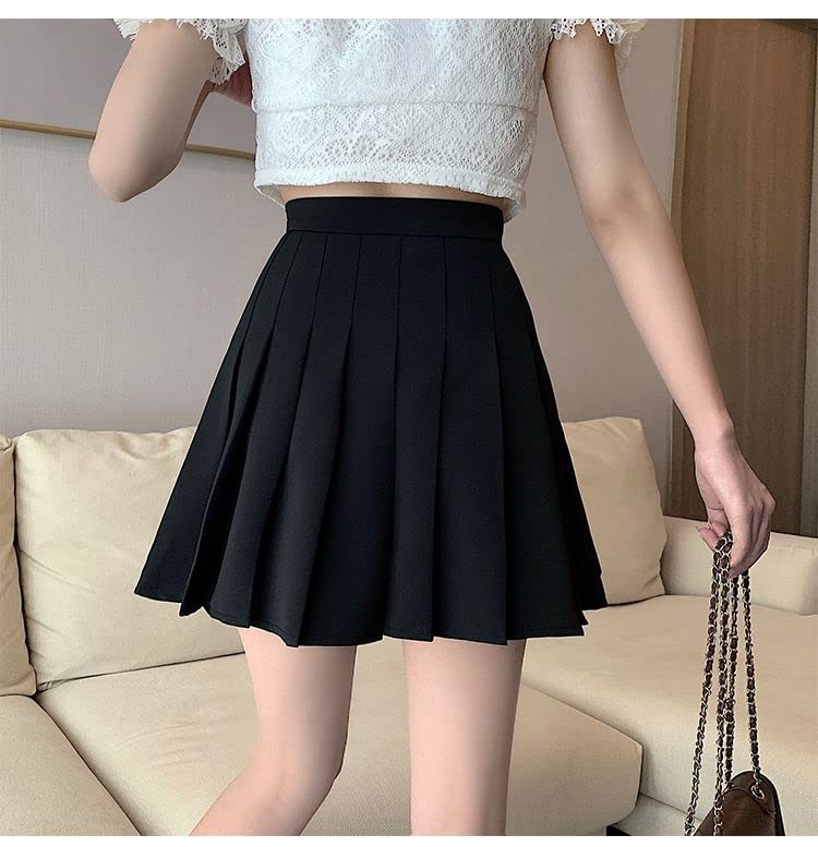【MEDIA82】 Mini Pleats Rivet Skirt (MEDIA82XSUGASCOOP) High Street Chain Rivet Punk Skirt All-Match High Waist Mini
